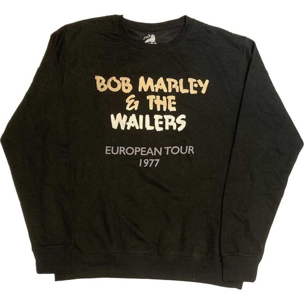 Bob Marley Unisex Adult Wailers European Tour �'77 Sweatshirt / Black